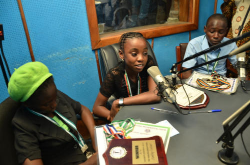 13 years old Oyindamola Bowale(Middle), National Winner of the Pi Competition