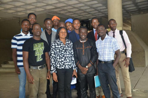 Radio Crew in a snapshot with Renown Activist, Dr Joe Okei-Odumakin