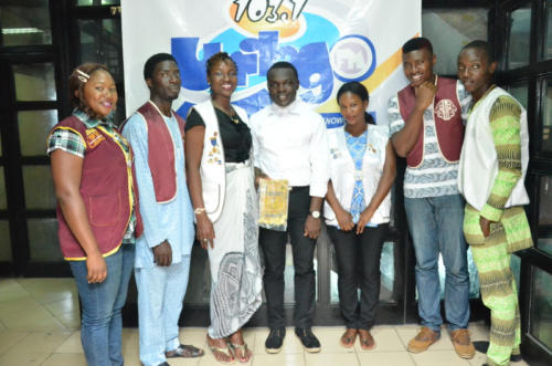 Crew with Executives of the LEO CLUB, Lagos